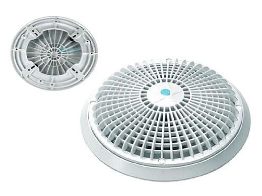 10 in. Round Sumpless Suction Outlet Cover UV-Resistant Engineered, Polymer White