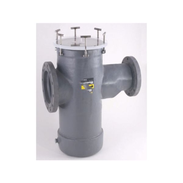 4 x 3 in. Flanged FRP,  PVC Strainer with SS Basket
