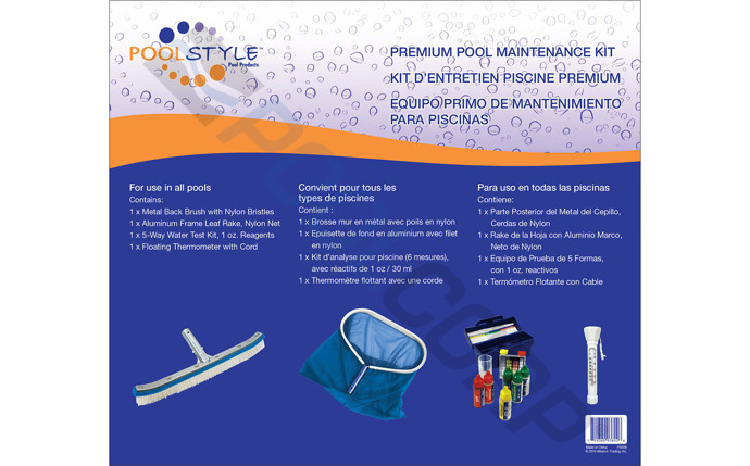 PK01CBX-6W-SCP Premium Maintenance Kit for Vinyl Liner Pools - 4 Piece