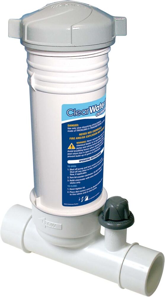 In-Line Automatic Chlorinator for Chlorine or Bromine Tablets,  White