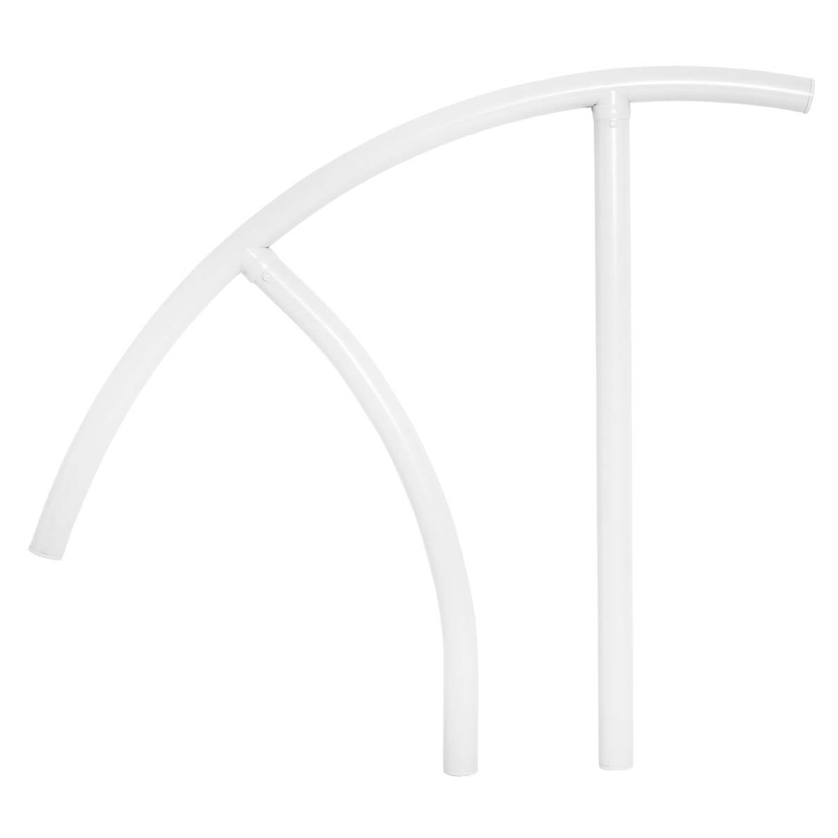 36 in. Triton Series Return to Deck Mounted Handrail,  White