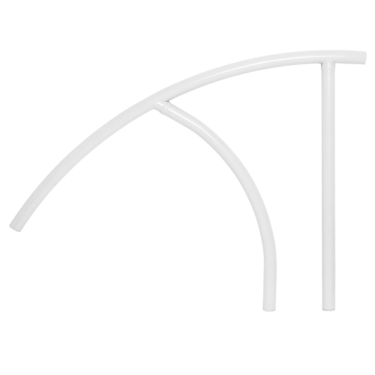 44 in. Triton Series Return to Deck Mounted Handrail White