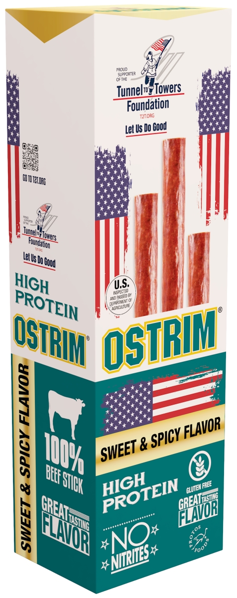 834754 Sweet & Spicy 100 Percent Beef Meat Sticks - 10 per Pack