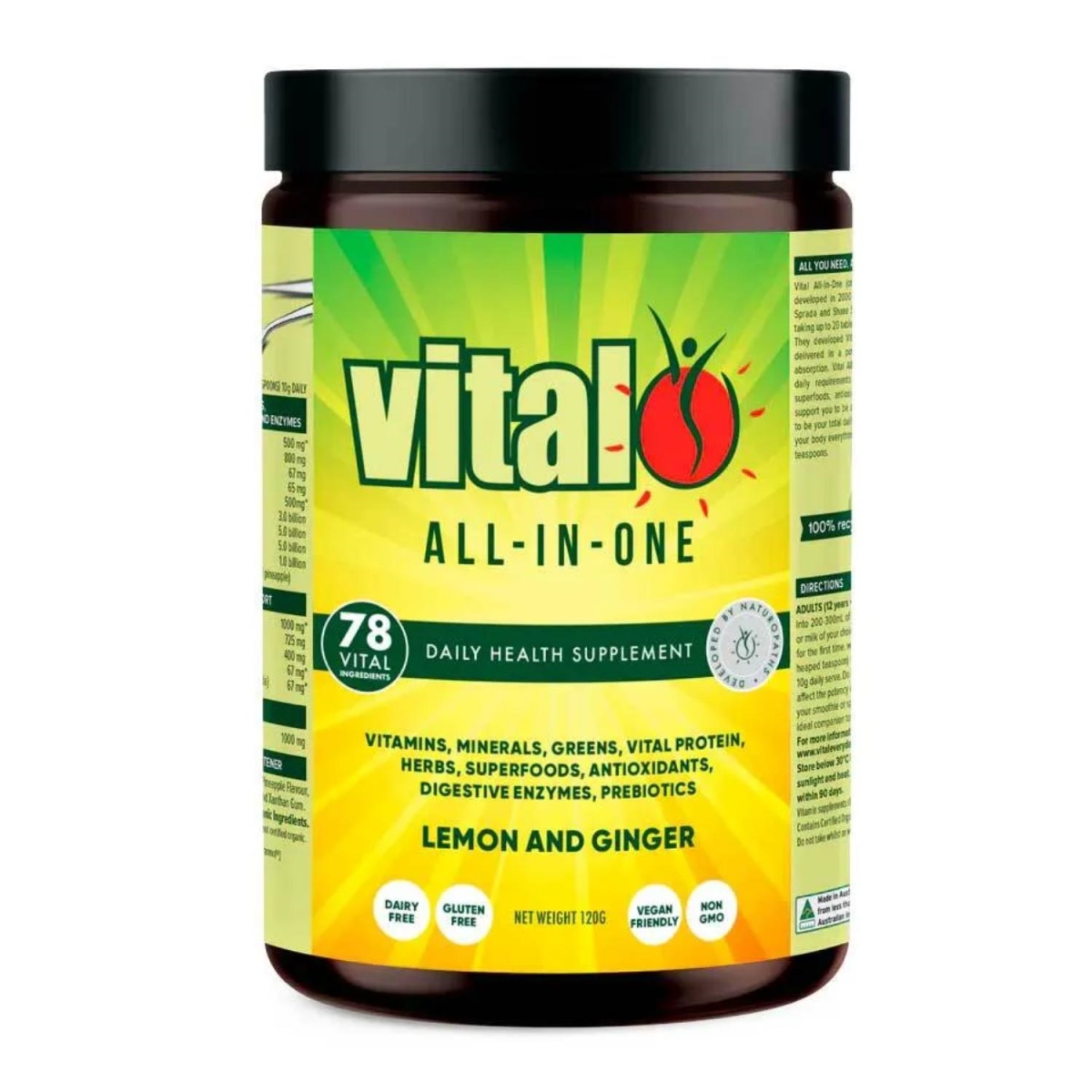 631604 120 g All in One Lemon Ginger Health Supplement