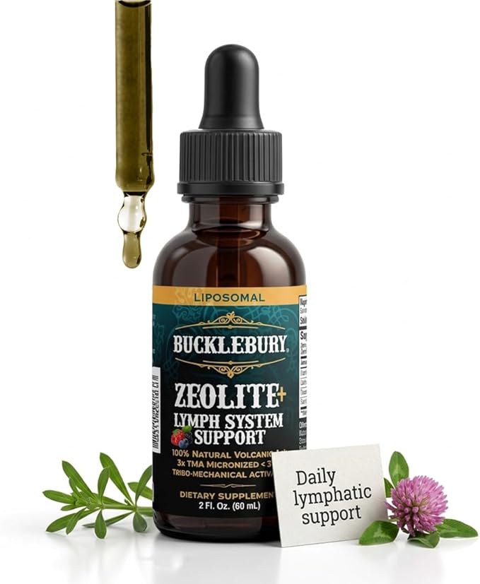 721644 2 oz Liquid Zeolite Plus Detox for Adults - Ideal for Lymphatic Support with Cleavers & Red Clover, Vegan Non-GMO Detox Supplement
