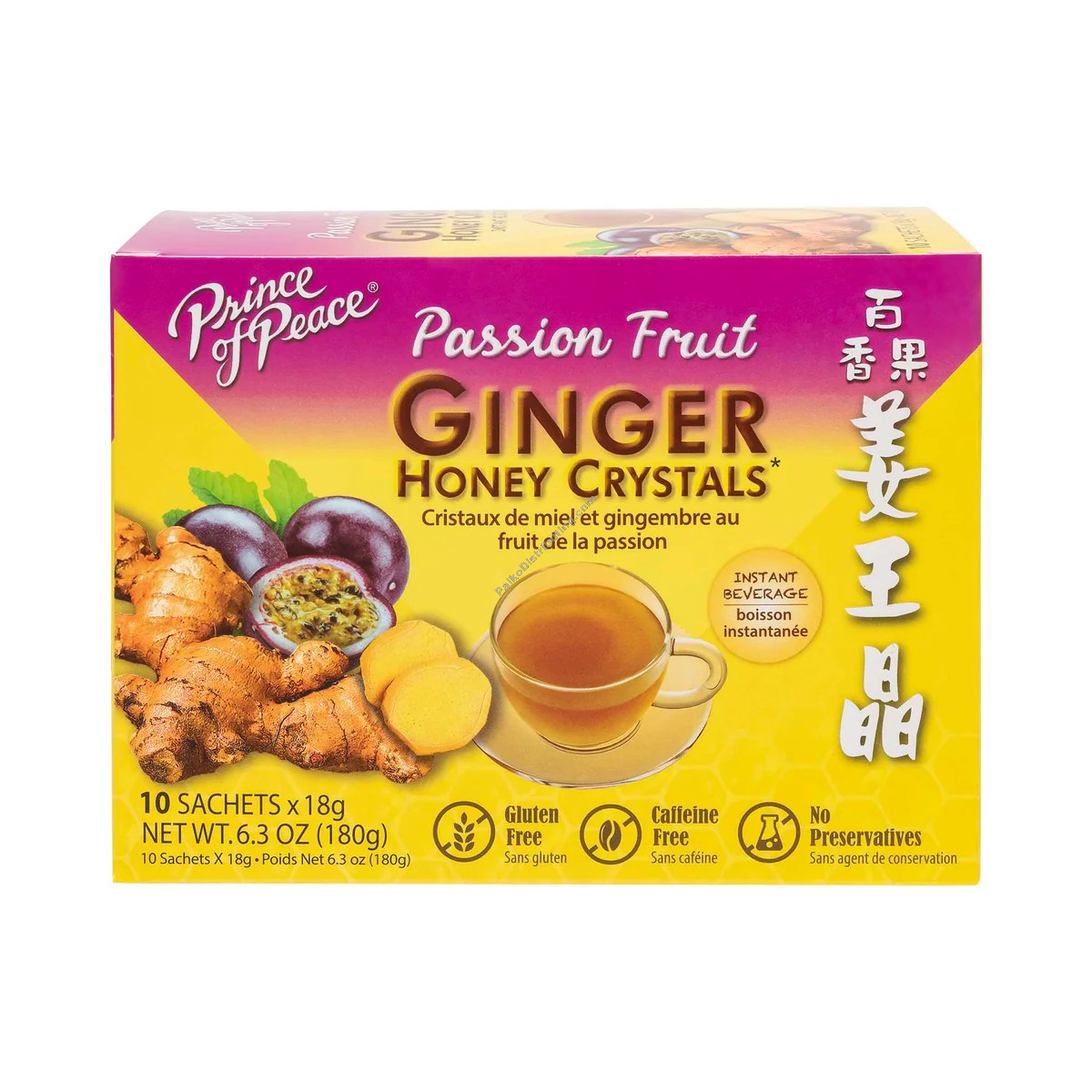 633038 Instant Ginger Honey Crystal with Passion Fruit - 10 Bag