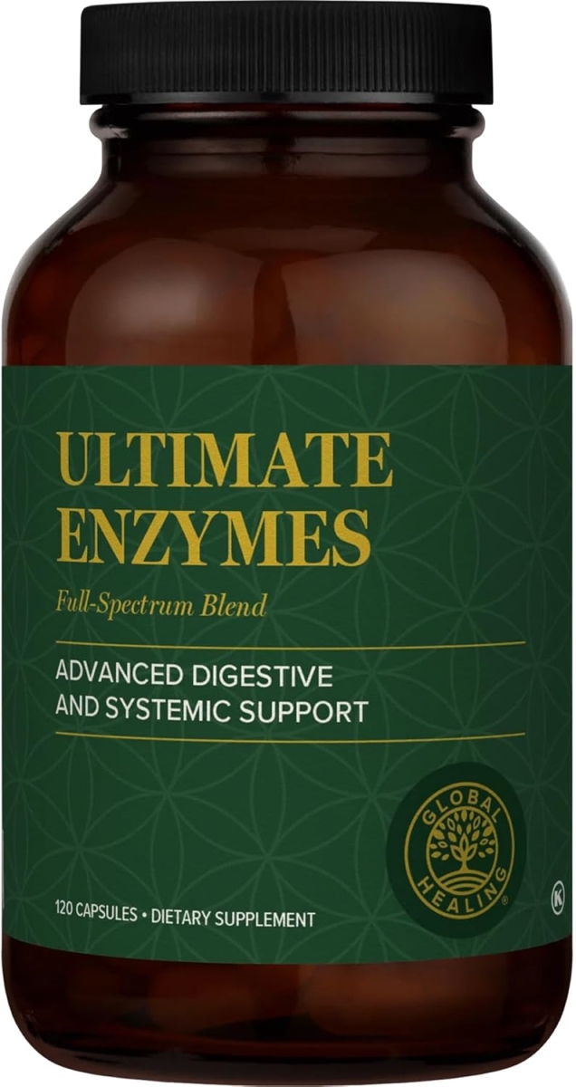 739361 Ultimate Enzymes Advanced Systemic & Digestive Enzyme Blend Dietary Supplement - Veganzyme - 120 Capsule