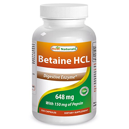 Picture of Best Naturals 614237 648 mg Betaine HCI 250 Capsule 