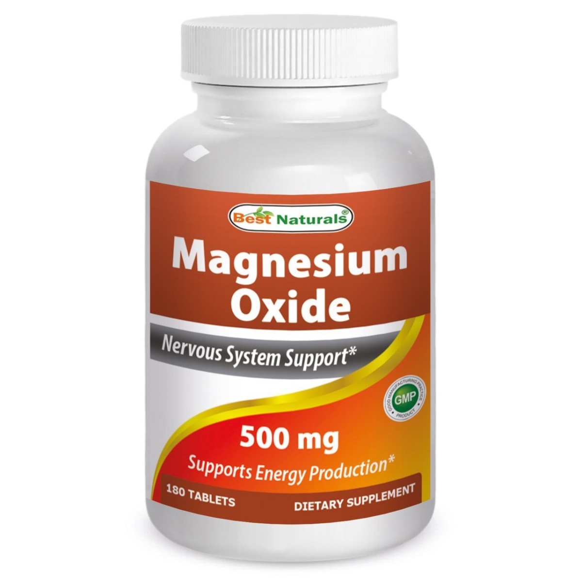 Picture of Best Naturals 614348 500 mg Magnesium Oxide 180 Tablets 