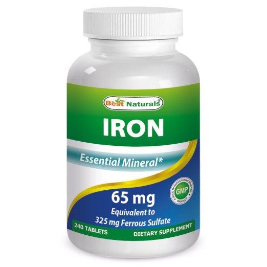 Picture of Best Naturals 614366 65 mg Iron 240 Tablets 