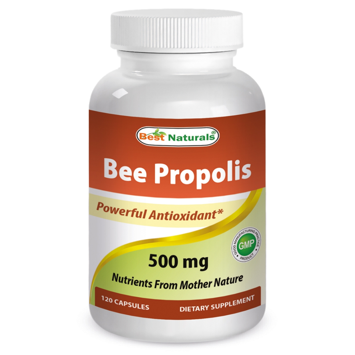 Picture of Best Naturals 614373 500 mg Bee Propolis 120 Capsules 
