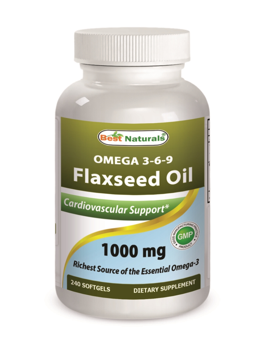 Picture of Best Naturals 614375 1000 mg Flaxseed Oil 240 Softgels 