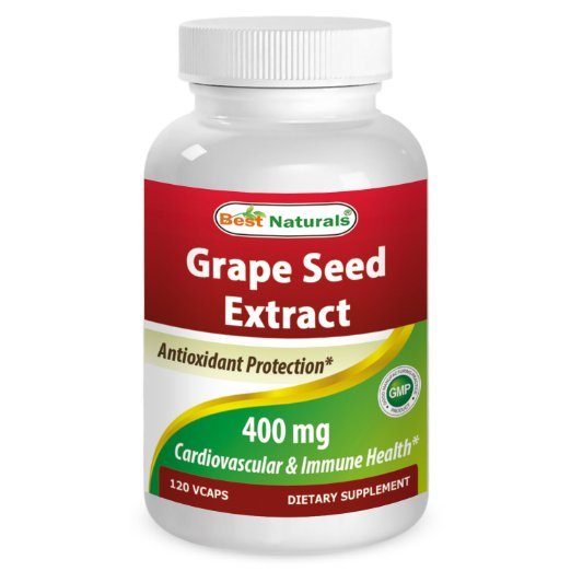 Picture of Best Naturals 614448 400 mg Grapeseed Extract 120 Vegetarian Capsules 
