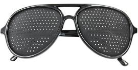 Picture of Natural Eyes - Holsen 5101 Full Lense Vision Pinhole Glasses Full Frame  Black