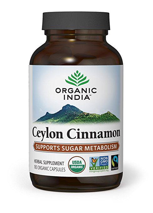 Picture of Organic India 414258 Cinnamon - 90 Vegetarian Capsules