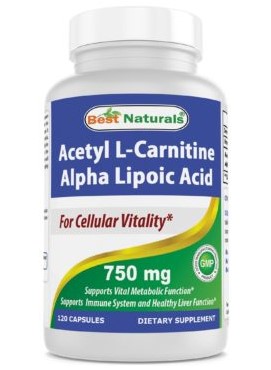 Picture of Best Naturals 614241 750mg Alpha Lipoic Acid Plus Acetyl-L-Carnitine  120 Capsules 