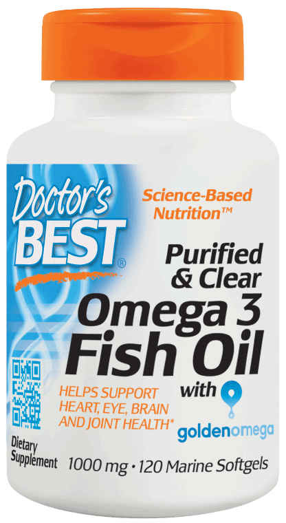 Picture of Doctors Best D478 Purified & Clear Omega 3 Fish Oil - 120 Softgels&#44; 12 Per Case