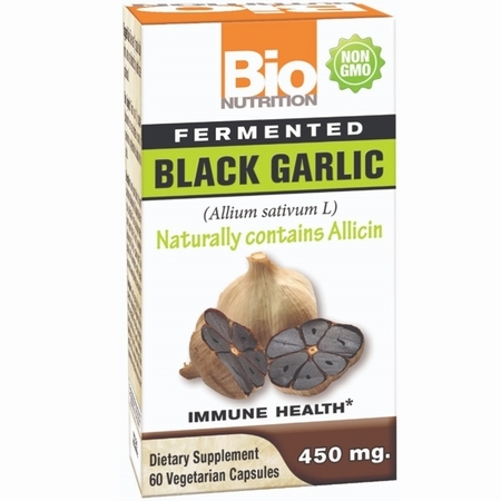 Picture of Bio Nutrition 515384 Fermented Black Garlic 60 Vegetarian Capsules
