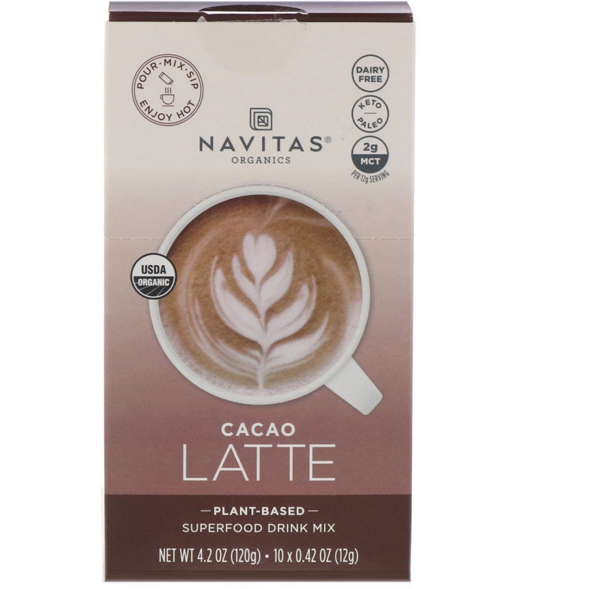Picture of Navitas 332209 Organic Superfood Lattes Cacao - 10 Packets