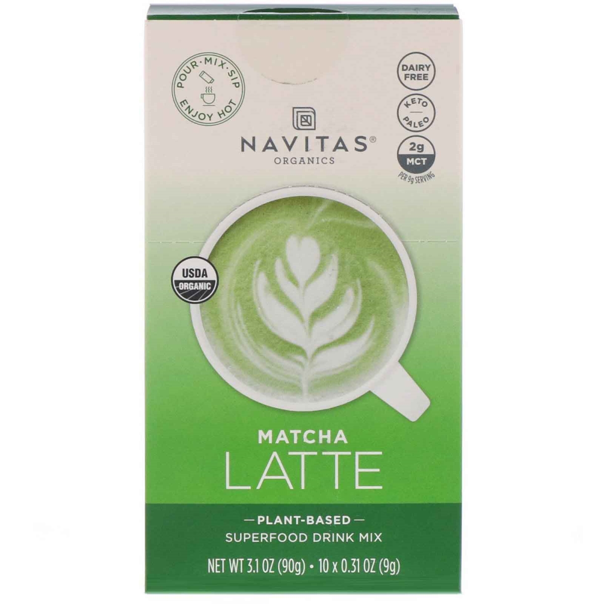 Picture of Navitas 332210 Organic Superfood Lattes Matcha - 10 Packets