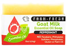 708057 6 oz Goat Milk Peppermint Oil Soap - 36 per Case