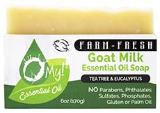 708527 6 oz Goat Milk Tea Tree & Eucalyptus Oil Soap - 36 per Case