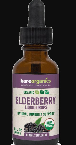 Picture of BareOrganics 681280 1 oz Organic Elderberry Fruit Drops - 12 per Case