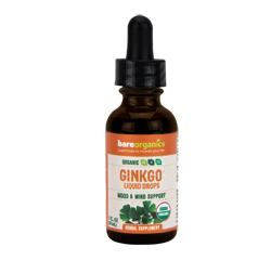 Picture of BareOrganics 681281 1 oz Organic Ginkgo Leaf Drops - 12 per Case
