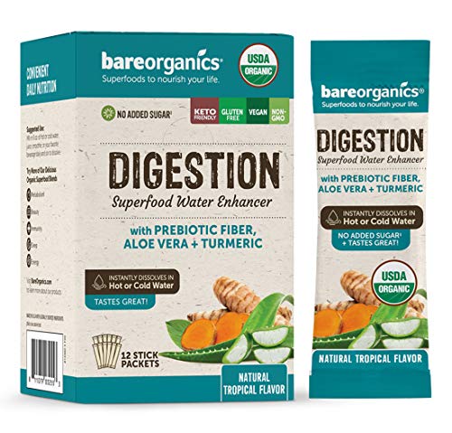 Picture of BareOrganics 681255 Digestive Blend Water Enhancer - 6 Per Case - 12 Stick Packets