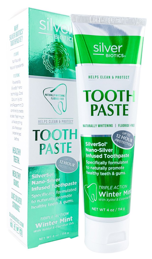 443250 Natural Whitening Winter Mint SilverSol Toothpaste, 4 oz - 12 per Case