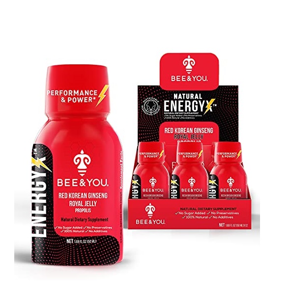 Picture of Bee & You 754145CD Red Ginseng Royal Jelly Energy Shots Supplements - 12 Piece