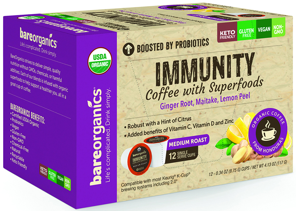 Picture of Bare Organics 681443 Immunity Tea K-Cups, 12 Count