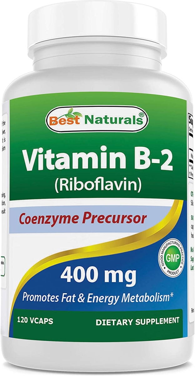 Picture of Best Naturals 614497 400mg Vitamin B2 Migraine Relief - Veggie - 120 Capsules