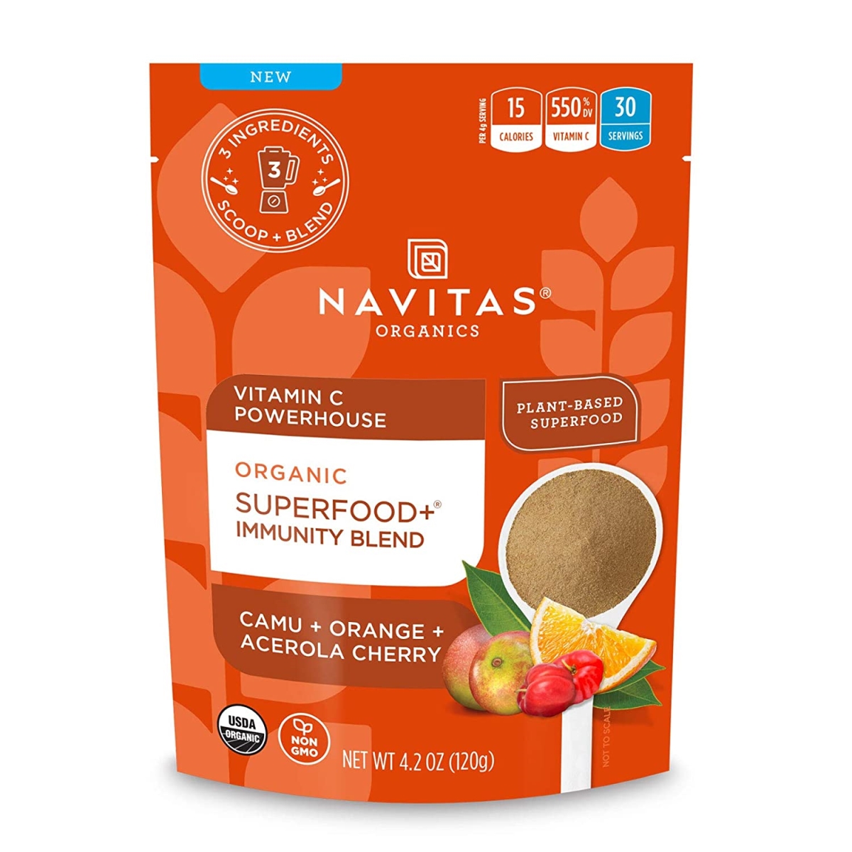 Picture of Navitas Organics 332264 4.2 oz Superfoodplus Immunity Blend Drink Mix