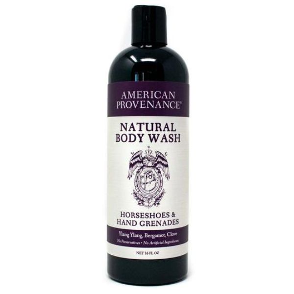 Picture of American Provenance 697303 16 oz Horseshoe & Hand Grenade Body Wash