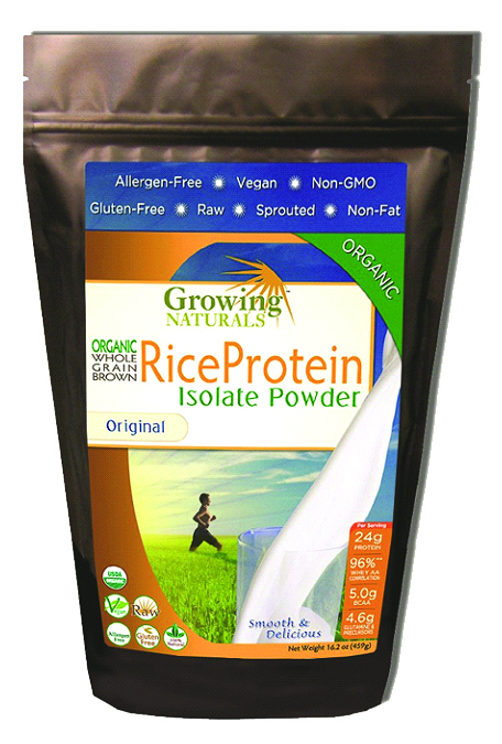 Picture of Growing Naturals 534018 Original Rice Protein Isolate&#44; 16.2 oz