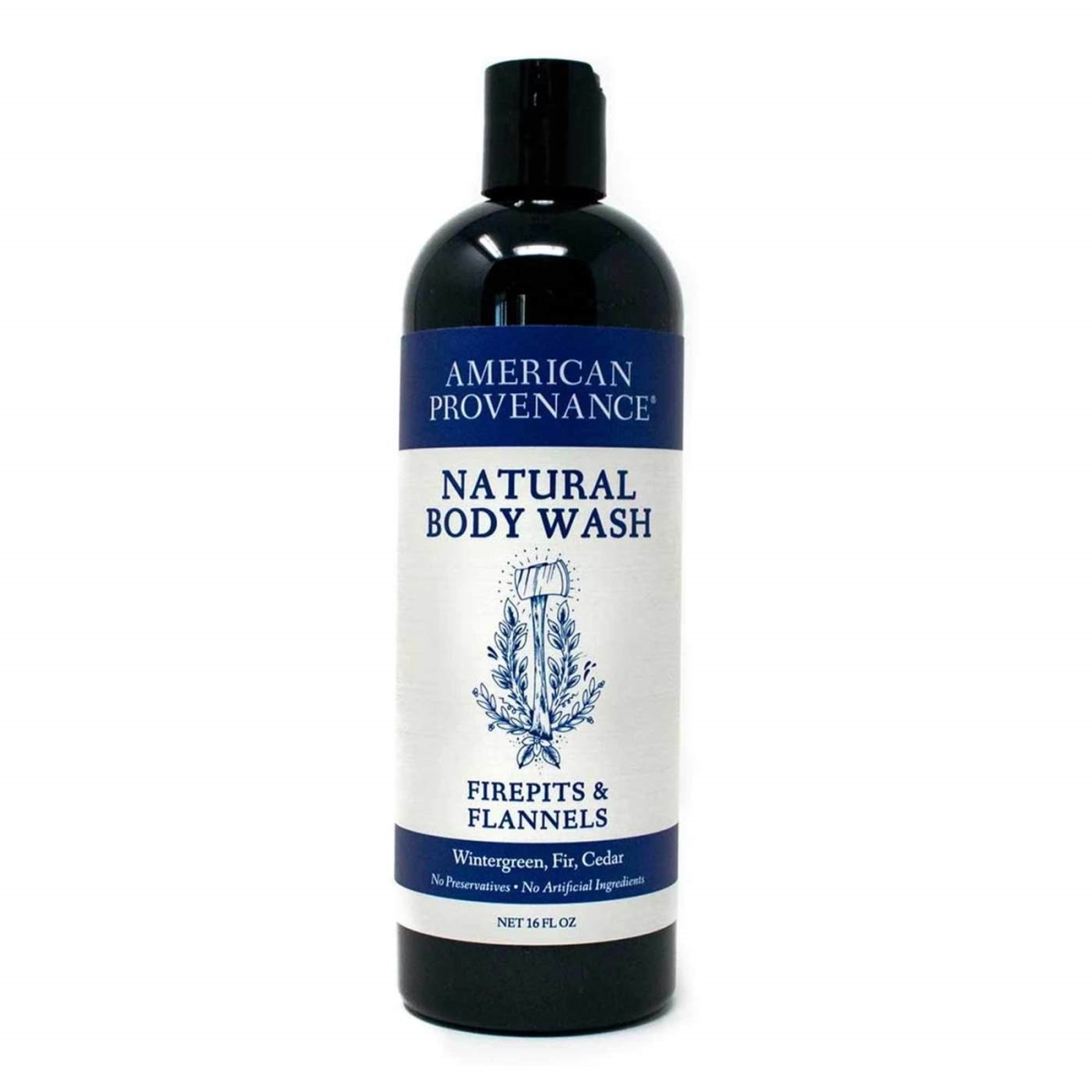 Picture of American Provenance 697028 16 oz Firepits & Flannels Body Wash
