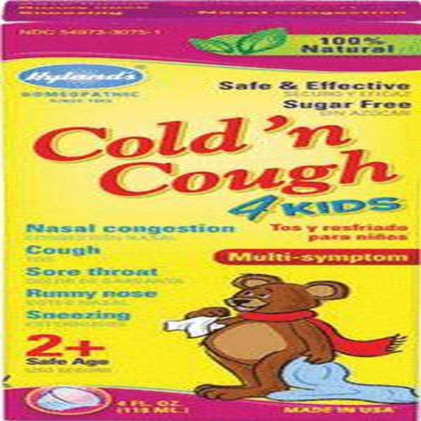 Picture of Hylands 223751 4 oz Cough N Cold 4 Kids Syrup