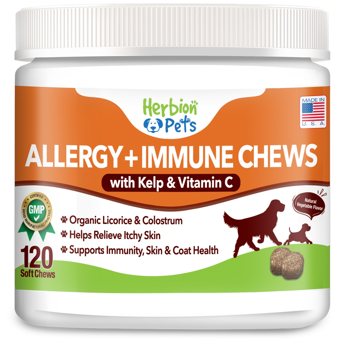 Picture of Herbion Naturals 582732 Pet Allergy Plus Immune Chews - 120 Count