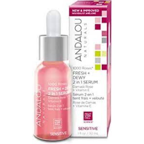 Picture of Andalou Naturals 509937 1 oz 1000 Roses 2-in-1 Serum for Face