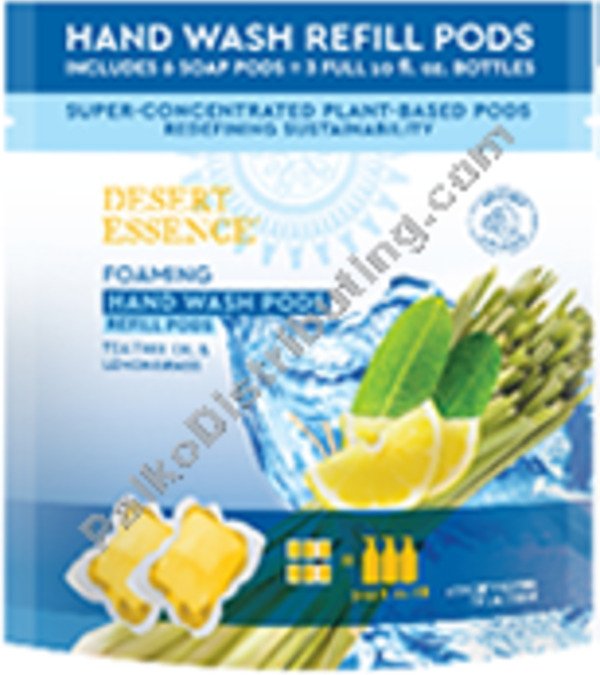 Picture of Desert Essence 184335 Lemongrass Refill Foam Hand Wash - 6 Pods