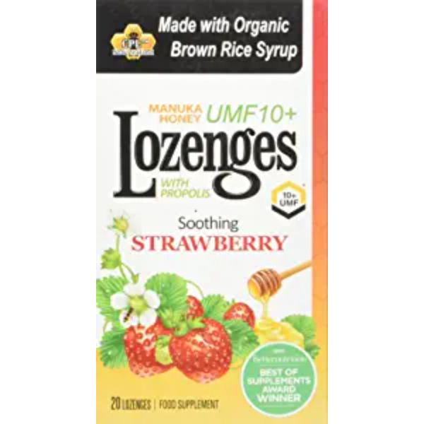 Picture of Pacific Resources International 597012 16 loz Manuka Propolis Lozenges Strawberry Syrup