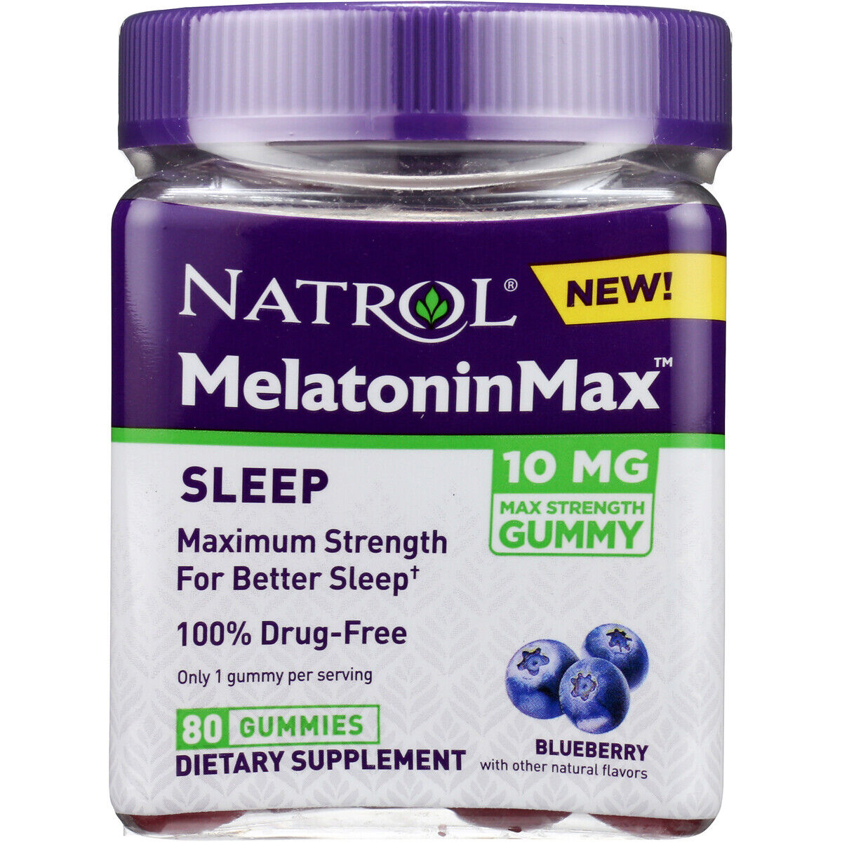 Picture of Natrol 101796 10 mg Melatonin Max Blueberry Gummy - 80 Count