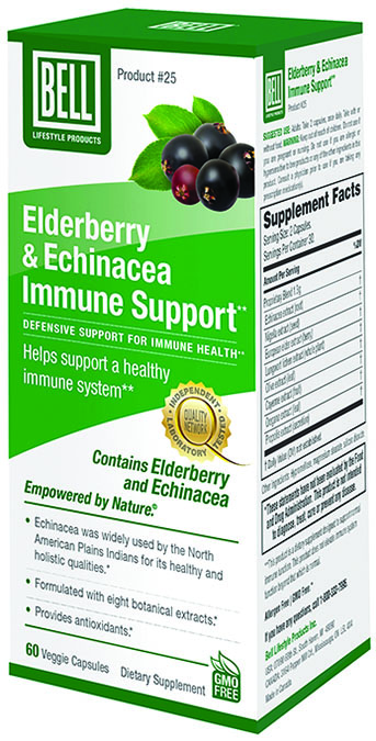Picture of Bell Lifestyle 785920 Elderberry Echinacea Immune Support - 60 Capsule
