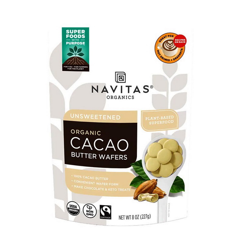 Picture of Navitas Organics 332263 8 oz Cacao Butter Wafers