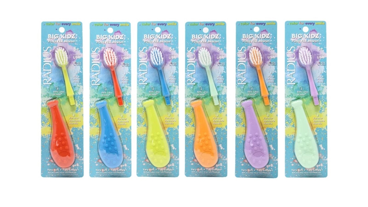 792023 Big Kidz Forever Brush with Replaceable Head Toothbrush for Children - Pack of 6
