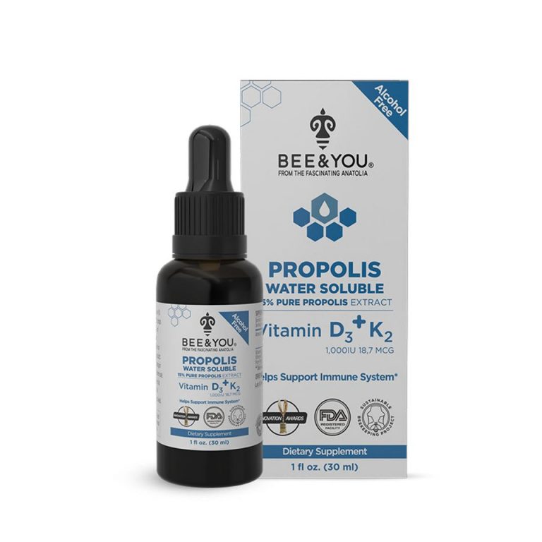 754201 1 oz Propolis Water Soluble Vitamins Supplement D3 & K2