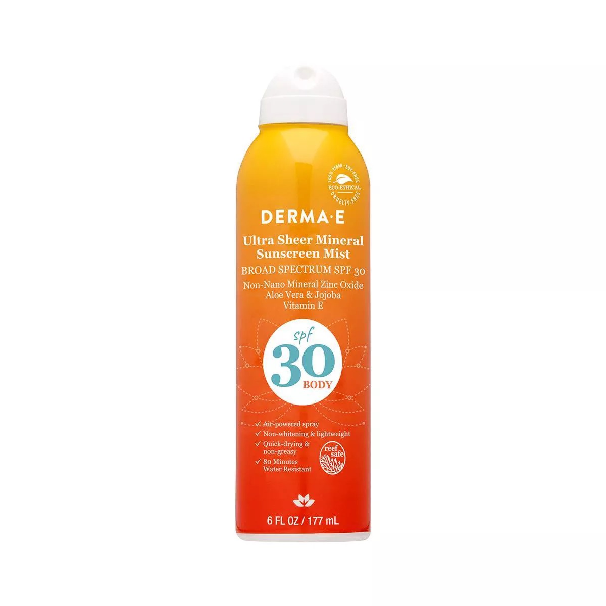 Picture of Derma E 1580417 6 oz SPF 30 Mineral Body Sunscreen Mist
