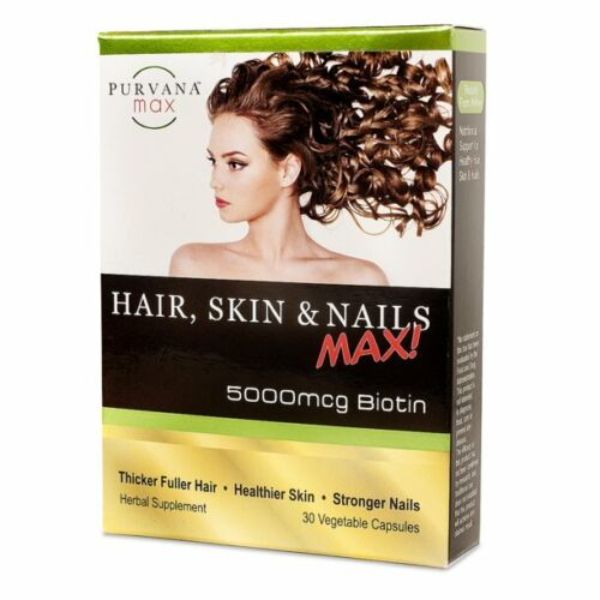 772018 Purvana Hair Skin Nails Max - 30 Capsules