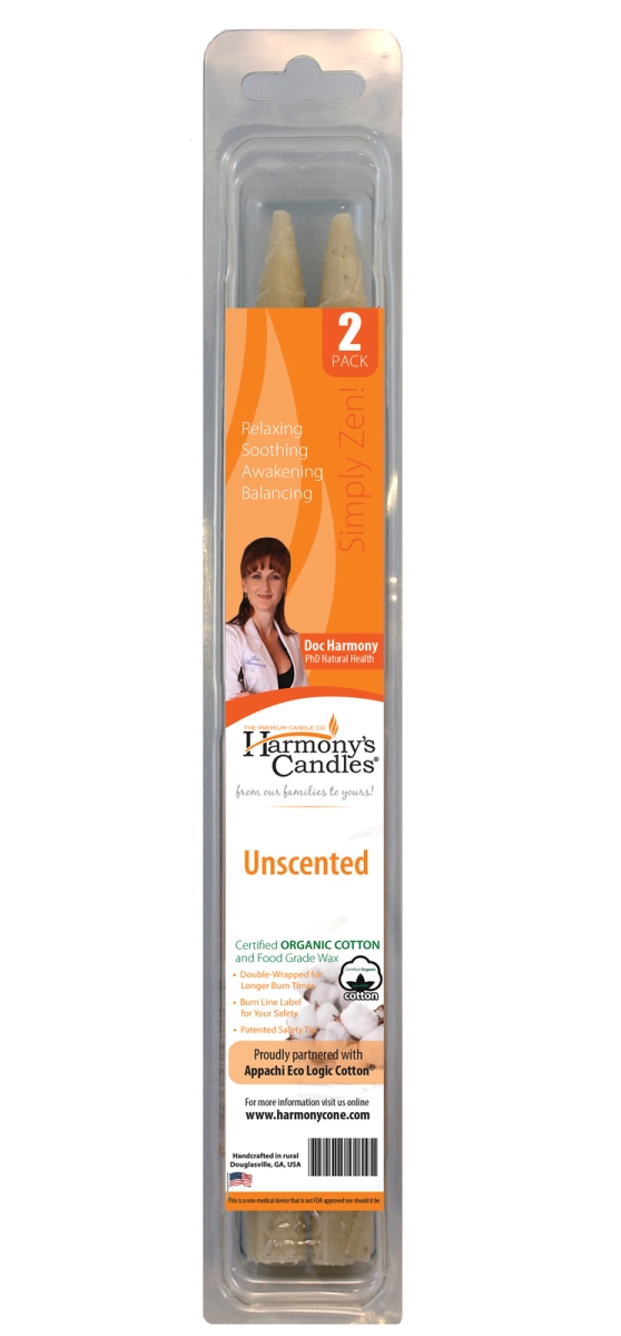 788243 Small Unscented Ear Candles - Pack of 2